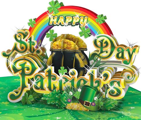 St Patricks Day Card, 6x8 in Happy St Patrick's Day Pop Up Card For Family, Friend, Kids, Saint Patricks Day Greeting Cards with Envelope in Kuwait