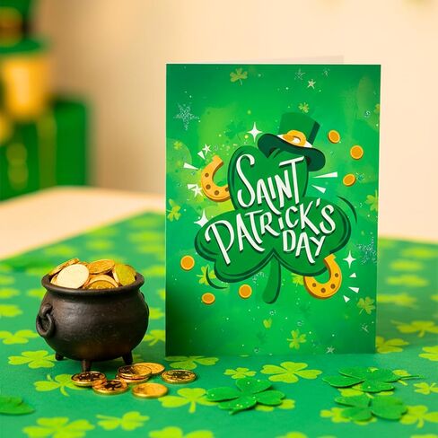 St Patricks Day Card, 6x8 in Happy St Patrick's Day Pop Up Card For Family, Friend, Kids, Saint Patricks Day Greeting Cards with Envelope in Kuwait