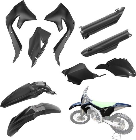Plastic Fairing Fender Kit for Kawasaki KX250, Black Full Panel Protection Parts for Kawasaki KX250X KX450X 2012-2022, KX450 2019-2022 Plastic Accessories in Saudi Arabia