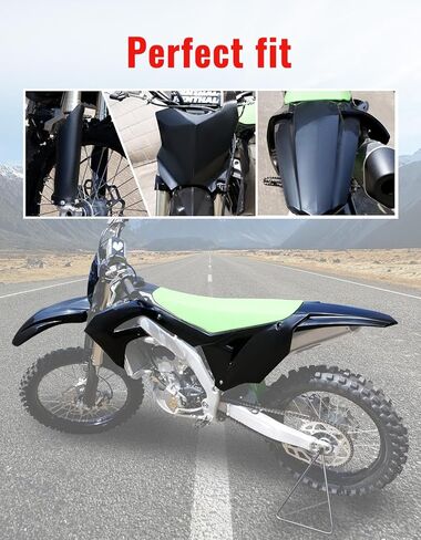 Plastic Fairing Fender Kit for Kawasaki KX250, Black Full Panel Protection Parts for Kawasaki KX250X KX450X 2012-2022, KX450 2019-2022 Plastic Accessories in Saudi Arabia