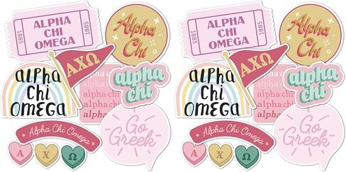 Desert Cactus Alpha Chi Omega Stickers AXO Decal Laptop Water Bottle Car (Cute Sheet) in Saudi Arabia