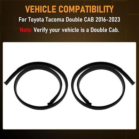 Roof Drip Molding Trim for Toyota Tacoma 2016 2019 2022 Double CAB 20 16-2023,Weatherstrip 75552 04080 Molding 75551 04081 Left & Right Side in Kuwait