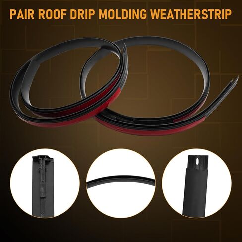Roof Drip Molding Trim for Toyota Tacoma 2016 2019 2022 Double CAB 20 16-2023,Weatherstrip 75552 04080 Molding 75551 04081 Left & Right Side in Kuwait
