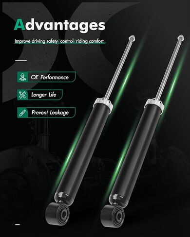 SCITOO - ممتص الصدمات الخلفي لسيارة VW Fits 2009 2010 2011 2012 2013 CC,2008 R32,2006 2007 2008 2009 Rabbit Shocks 344459 Struts - مجموعة من قطعتين in Saudi Arabia