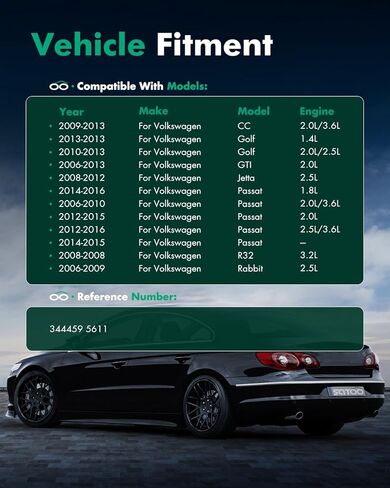 SCITOO - ممتص الصدمات الخلفي لسيارة VW Fits 2009 2010 2011 2012 2013 CC,2008 R32,2006 2007 2008 2009 Rabbit Shocks 344459 Struts - مجموعة من قطعتين in Saudi Arabia