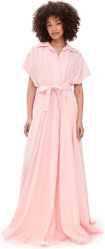 Norma Kamali Women's Belted Flared Maxi Dress in Kuwait