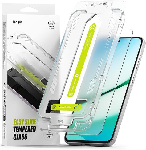 Ringke Easy Slide Tempered Glass [Super Easy to Install] Compatible with Samsung Galaxy A35 Screen Protector 5G, Case Friendly Shatterproof Premium 9H Hardness - 2 Pack in Saudi Arabia