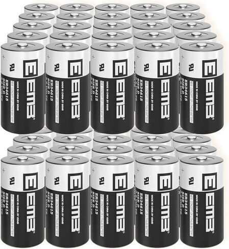 EEMB ER34615 D Cell Batteries 3.6V Lithium Battery 19Ah Li-SOCL₂ Non-Rechargeable Battery LS-33600 SB-D02 XL-205F for CNC Machine Tool, Injection Molding Machine,Printing Machine,Meter,Clock in Saudi Arabia