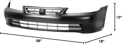 BUMPERS THAT DELIVER - Primered, Front Bumper Cover Fascia Compatible with 2001 2002 Honda Accord Sedan 01 02, HO1000196 in Saudi Arabia