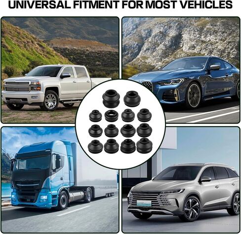 14PCS Tie Rod Boot Kit, Universal Inner Tie Rod Boot & Ball Joint Dust Cover, Heavy Duty Rubber Tie Rod End Boots,Durable Steering Protection Accessories for Cars, SUVs, Trucks in Kuwait