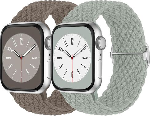 Braided Solo Loop Compatible with Apple Watch Band 38mm 40mm 41mm 42mm 44mm 45mm 46mm 49mm Women Men, Adjustable Stretchy Bands Elastic Sport Wristbands for iWatch Series 10 9 8 7 6 5 4 3 2 SE Ultra 2 in Kuwait