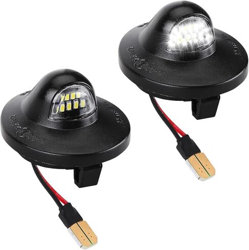 قطعتان من مجموعة مصابيح لوحة الترخيص LED الكاملة، استبدال مجموعة مصابيح علامة السيارة 6000K، مصباح اللوحة الخلفية لترخيص السيارة متوافق مع Escalade Avalanche Silverado in Kuwait