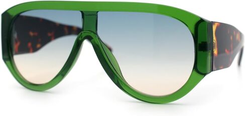 SA106 Retro Bold Oversized Shield Racer Plastic Sunglasses in Saudi Arabia