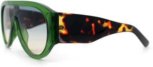 SA106 Retro Bold Oversized Shield Racer Plastic Sunglasses in Saudi Arabia