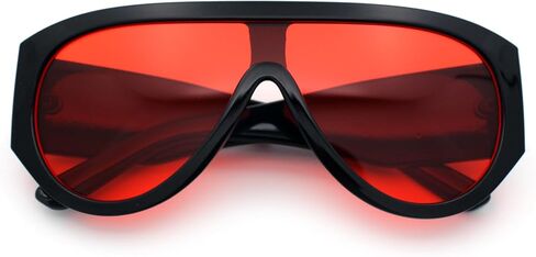 SA106 Retro Bold Oversized Shield Racer Plastic Sunglasses in Saudi Arabia