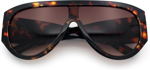 SA106 Retro Bold Oversized Shield Racer Plastic Sunglasses in Saudi Arabia