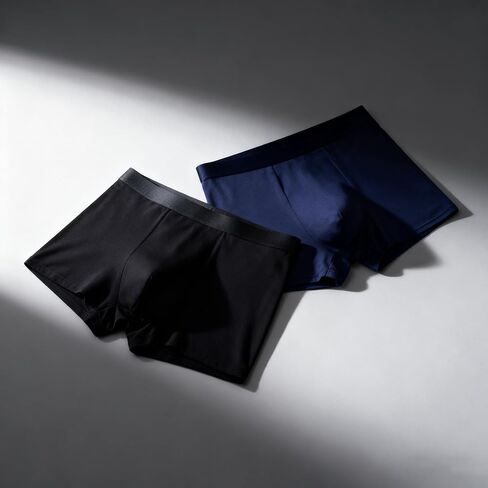 Mens Boxer Shorts 2-Pack Cotton Breathable Underwear Soft Comfortable No Itchy Tag Retro Trunks with Fly Gift Set for Men in Saudi Arabia