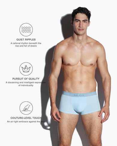 SALIGIA Men’s Trunks Underwear Sexy, Tag-Free & 100s Air-Touch Modal Boxer Briefs with No-Fly Pouch 3-Pack in Saudi Arabia