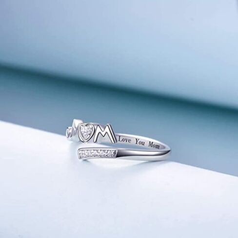 Open Adjustable Ring Heart Shaped Zirconia Ring for Women, Mother's Day Gift for Party Casual Daily Wear in Saudi Arabia