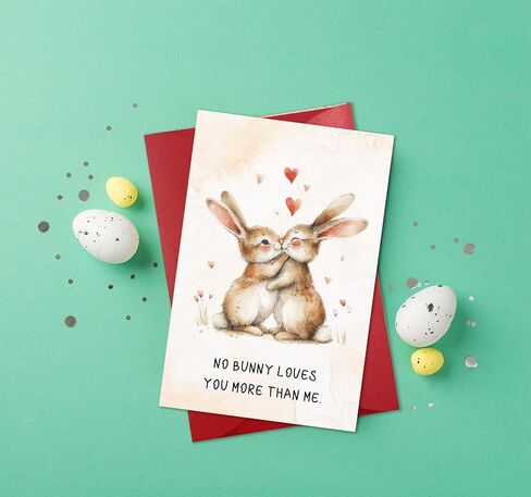 Easter Cards with Envelope Funny Easter Cards for Wife Easter Cards for Husband Romantic anniversary Card Funny Animal Pun Easter Card for Girlfriend Boyfriend Birthday Card for Daughter Son in Kuwait
