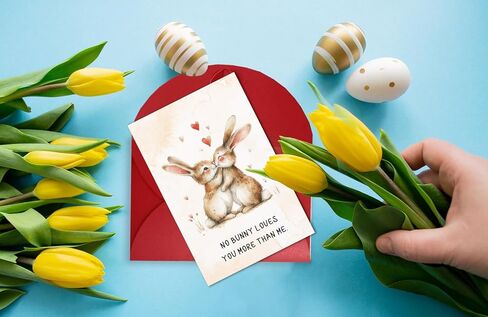 Easter Cards with Envelope Funny Easter Cards for Wife Easter Cards for Husband Romantic anniversary Card Funny Animal Pun Easter Card for Girlfriend Boyfriend Birthday Card for Daughter Son in Kuwait