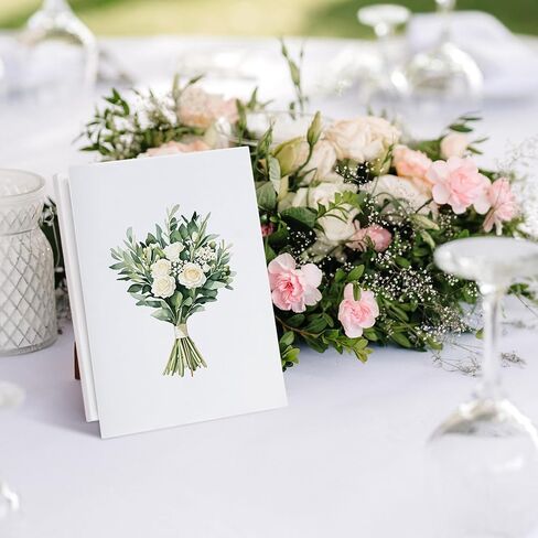 Wedding Card for Bride and Groom-Elegant Bridal Shower & Engagement Card, Congratulations Greeting Card for Bride to Be, Wedding Gifts for Couples (Bridal Bouquet) in Kuwait