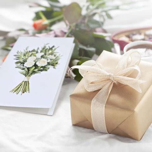 Wedding Card for Bride and Groom-Elegant Bridal Shower & Engagement Card, Congratulations Greeting Card for Bride to Be, Wedding Gifts for Couples (Bridal Bouquet) in Kuwait