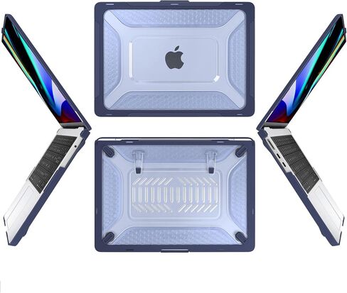 Batianda Upgraded Heavy Duty Case for MacBook Air 15 inch M5 2026 2025 M4 2024 2023 Release,Honeycomb Hybrid TPU + Matte PC Armor with Reinforced Kickstand,Stable Stand for Long Desk Work, Navy in Saudi Arabia