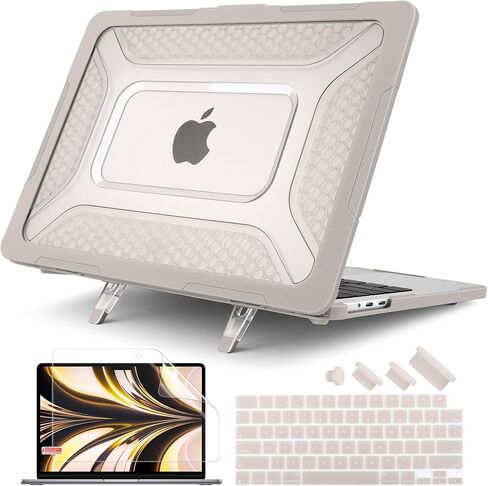Batianda Upgraded Heavy Duty Case for MacBook Air 15 inch M5 2026 2025 M4 2024 2023 Release,Honeycomb Hybrid TPU + Matte PC Armor with Reinforced Kickstand,Stable Stand for Long Desk Work, Navy in Saudi Arabia