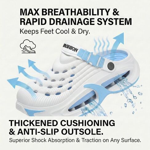 Garden Clogs Unisex Waterproof EVA Slip-On Shoes with Arch Support in Kuwait
