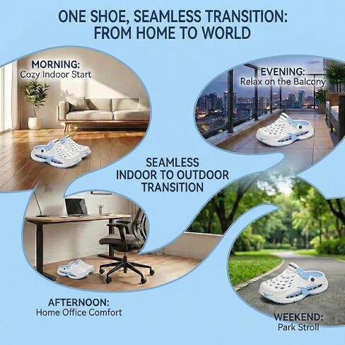 Garden Clogs Unisex Waterproof EVA Slip-On Shoes with Arch Support in Kuwait