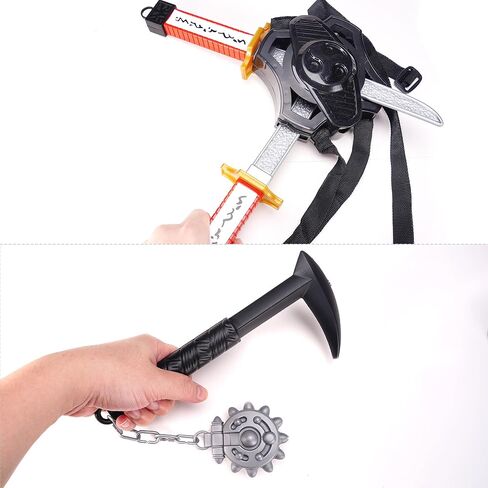 مجموعة أسلحة لعبة محارب النينجا التأثيرية للأطفال، لعبة تظاهر النينجا، ملحقات أزياء المعارك للأطفال الأولاد in Kuwait