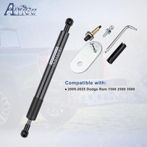 Tailgate Assist, Pickup Tailgate Lift Assist Kit Compatible with 2009-2025 Dodge Ram 1500 2500 3500, Smooth, Safe & Controlled Tailgate Lowering in Saudi Arabia