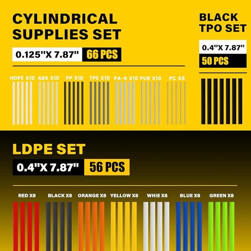 Allturn 182PK Plastic Welding Rods For Repairing Plastic Bumpers,Kayaks,And Other Plastic Products. in Kuwait