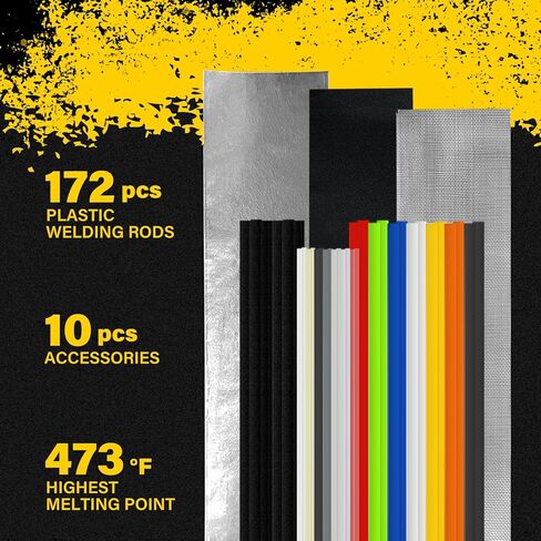 Allturn 182PK Plastic Welding Rods For Repairing Plastic Bumpers,Kayaks,And Other Plastic Products. in Kuwait