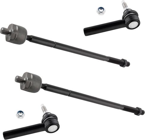 4 قطع أطراف قضيب ربط، ES3571 EV406 نهاية قضيب ربط خارجي داخلي لسيارة دودج داكوتا 2000 2001 2002 2003 2004 RWD، نهاية قضبان ربط ممتازة لدودج دورانجو 2000-2003 RWD، نهاية قضيب ربط التوجيه in Kuwait