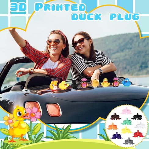 Wesiti 25 Pcs Duck Feet Plug Rubber Duck Mount 3D Printing Self-Adhesive Holder for Fixed Display Car Dashboard Bath Accessories, Rubber Duckies Not Included in Saudi Arabia