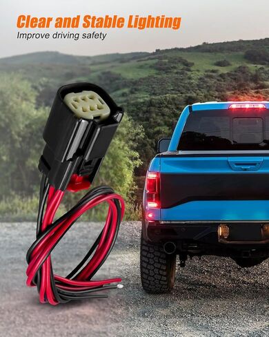 6-Pin Rear Tail Light Lamp Connector Wire Fit for Ford F-150 2016-2020, Pigtail Plug Wiring Harness Replace 33472-0606 in Saudi Arabia