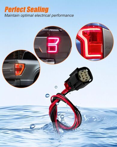 6-Pin Rear Tail Light Lamp Connector Wire Fit for Ford F-150 2016-2020, Pigtail Plug Wiring Harness Replace 33472-0606 in Saudi Arabia