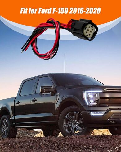 6-Pin Rear Tail Light Lamp Connector Wire Fit for Ford F-150 2016-2020, Pigtail Plug Wiring Harness Replace 33472-0606 in Saudi Arabia
