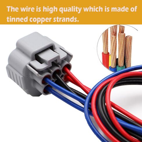 Male and Femail 6 Pin Headlights Connector Compatible with Toyota Camry 2018-2019 81150-06C40, 81110-06C40 Pigtail Plug Harness Wire in Saudi Arabia