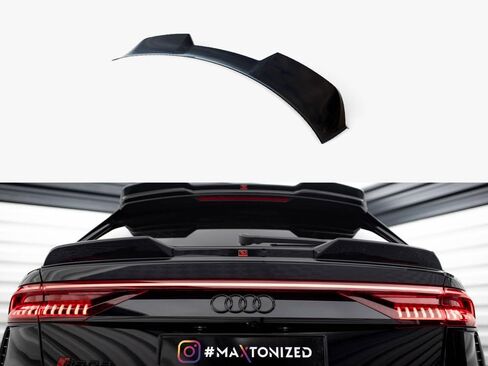 3D Lower Spoiler Extension Wing Lip for Car Trunk Compatible with Audi Q8 / RSQ8 / SQ8/ Q8 S-Line Mk1 / RSQ8 Mk1 Facelift (2018-2023) in Saudi Arabia