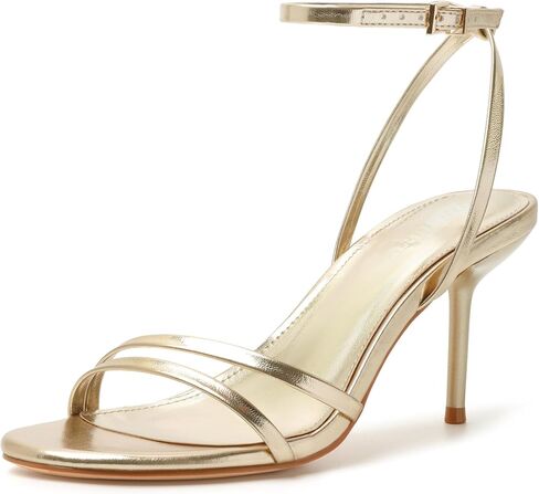 RIBONGZ High Heels for Women Kitten Heeled Sandals with Ankle Strap Round Open Toe Strappy Stiletto Heels Comfort Summer Wedding Party Evening Prom Daily Dressy Shoes in Saudi Arabia