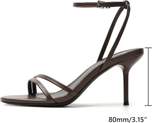 RIBONGZ High Heels for Women Kitten Heeled Sandals with Ankle Strap Round Open Toe Strappy Stiletto Heels Comfort Summer Wedding Party Evening Prom Daily Dressy Shoes in Saudi Arabia