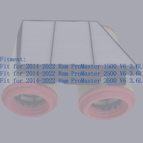 1 Pair Engine Air Filter & Cabin Air Filter Fit for 2014-2022 Ram ProMaster 1500 2500 3500 V6 3.6L Replace 52022424AA 68169308AA in Kuwait