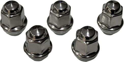 eCustomrim Trailer Wheel Lug and Cap Set - Stainless Steel Hub Cover with 5 Capped Stainless Lug Nuts for 3.19 Inch Bore in Saudi Arabia