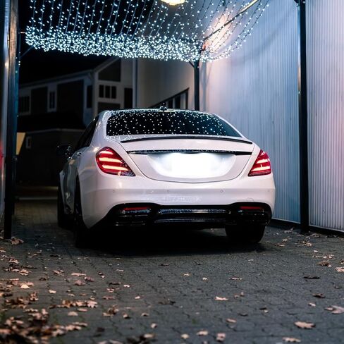 STSEV01 Rear Spoiler Wing Compatible with Mercedes W222 S-Class 2014-2020 S450/ S550/ S560/ S600/ S63/ S65 (Sedan Model Only), Glossy Black Sporty Style DeckLid Lip Exterior Accessories in Saudi Arabia
