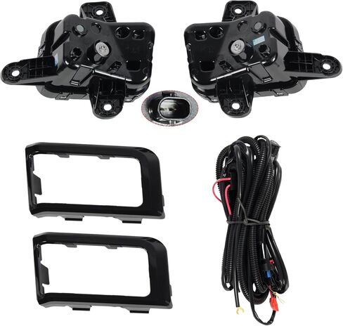 GM1039290 GM1038290 LED Fog Light Assembly 5pcs with Wire Harness Front Bumper Lamp Assembly with Bulbs Cover Bezels for 2022 2023 2024 GMC Sierra 1500 Replace# GM2593338 GM2592338 GM259233 84878759 in Kuwait