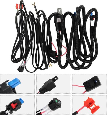 GM1039290 GM1038290 LED Fog Light Assembly 5pcs with Wire Harness Front Bumper Lamp Assembly with Bulbs Cover Bezels for 2022 2023 2024 GMC Sierra 1500 Replace# GM2593338 GM2592338 GM259233 84878759 in Kuwait