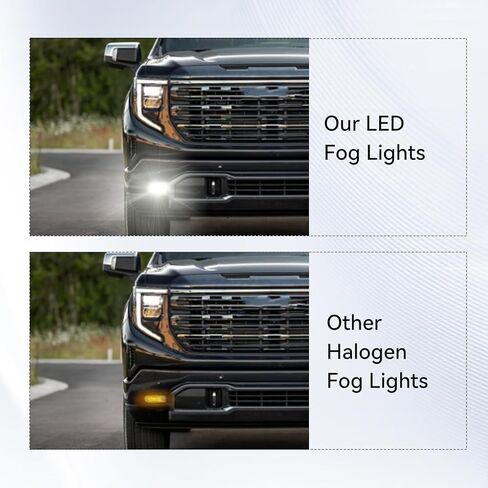 GM1039290 GM1038290 LED Fog Light Assembly 5pcs with Wire Harness Front Bumper Lamp Assembly with Bulbs Cover Bezels for 2022 2023 2024 GMC Sierra 1500 Replace# GM2593338 GM2592338 GM259233 84878759 in Kuwait